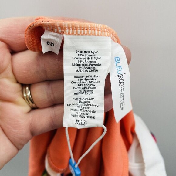 Bleu Rod Beattie Womens Size 6 D-Cup Party Animal Twist-Front Tankini Top 2195 - Picture 7 of 7